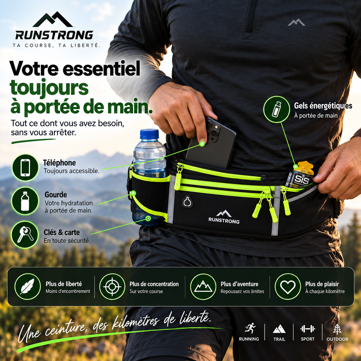 Ceinture de running RUNSTRONG